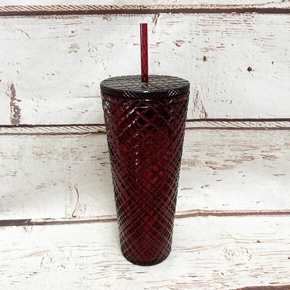 STARBUCKS Burgundy Red Jeweled Venti Tumbler - Picture 3 of 3